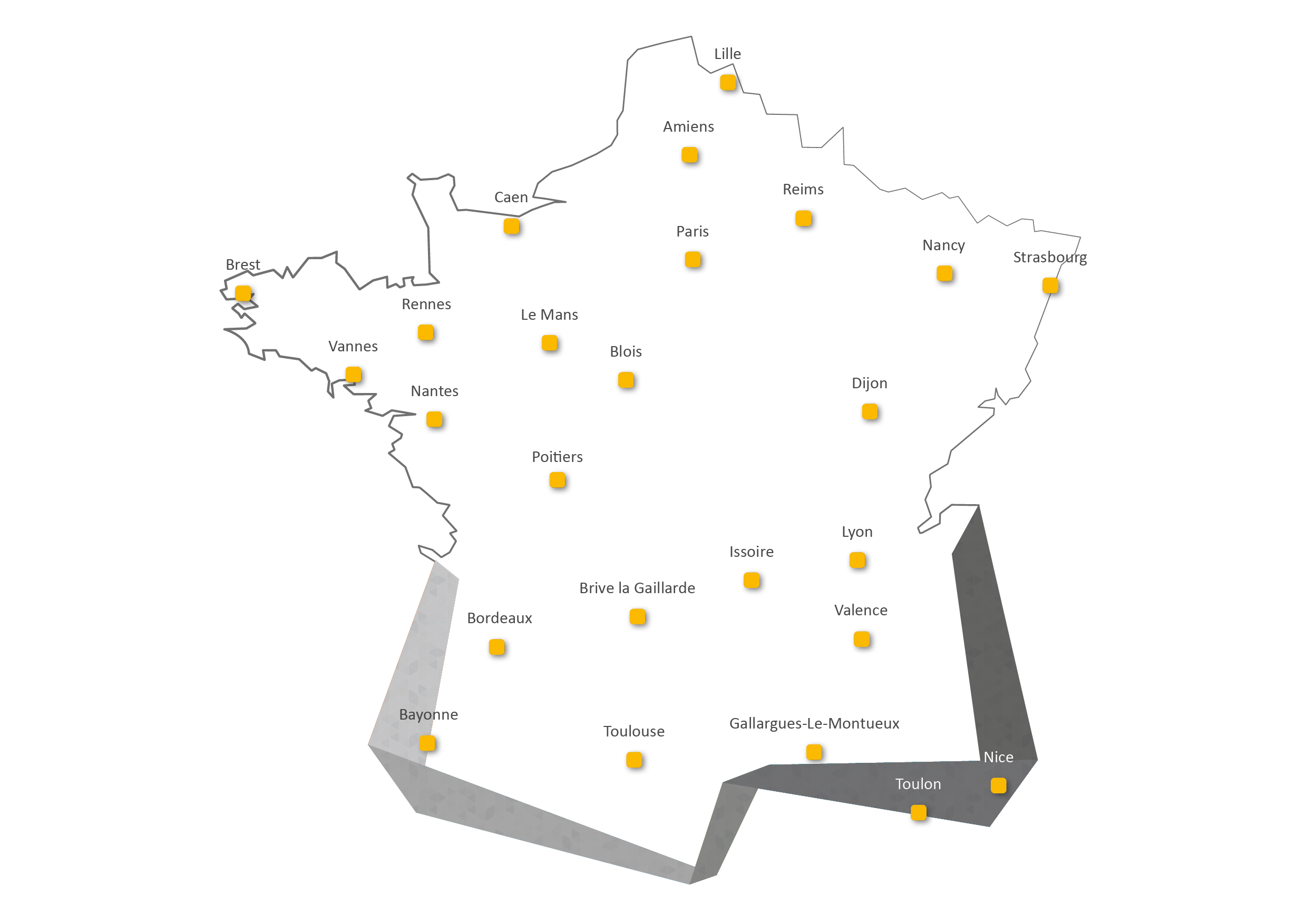 carte -implantation-formation-securite Formations sécurité prévention France